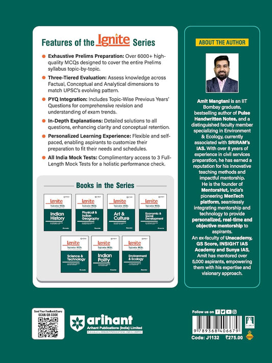Arihant Ignite Environment and Ecology Topicwise MCQs Pre (English Medium)