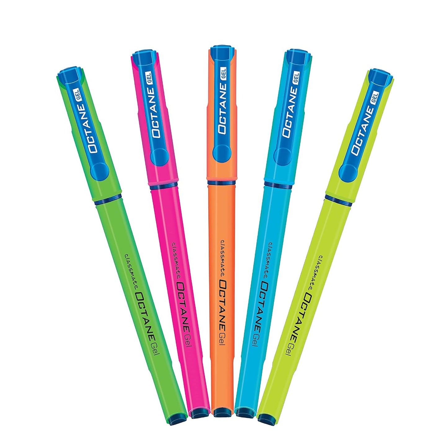 Classmate Octane Neon Gel Pens – 25s Jar Blue Ink Smooth & Smudge-Free Writing |