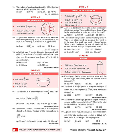 Rakesh - SSC Mathematics 7300 + Chapterwise-Typewise Questions (15th Edition) English Medium