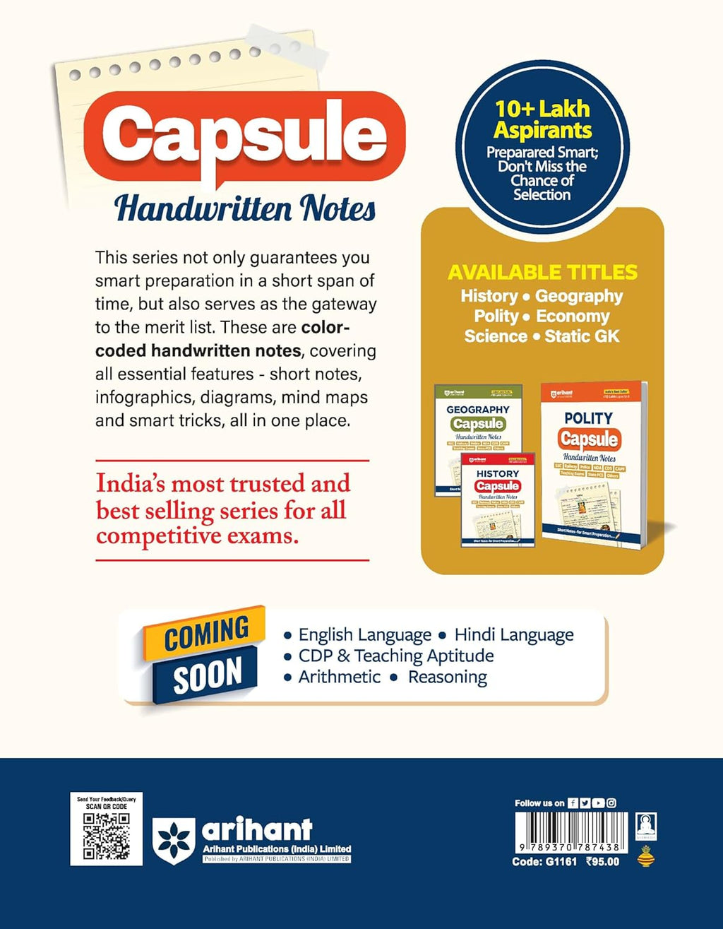 Arihant Polity Capsule Handwritten Notes (English Medium)