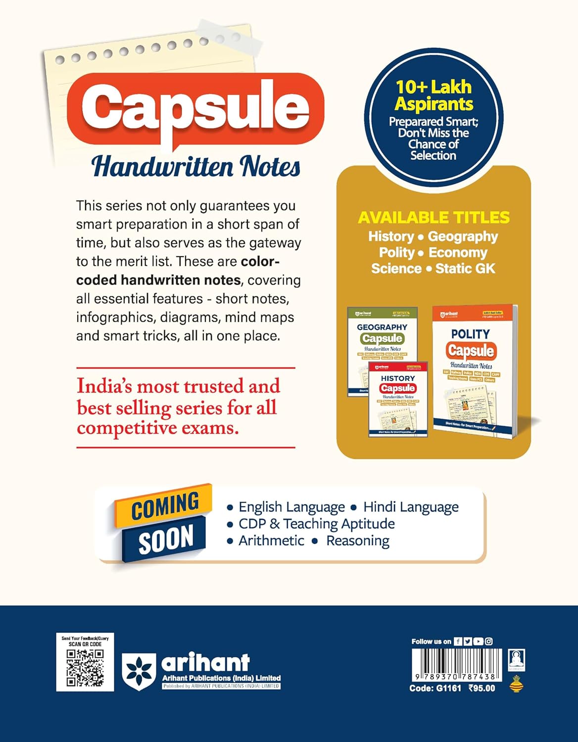 Arihant Polity Capsule Handwritten Notes (English Medium)