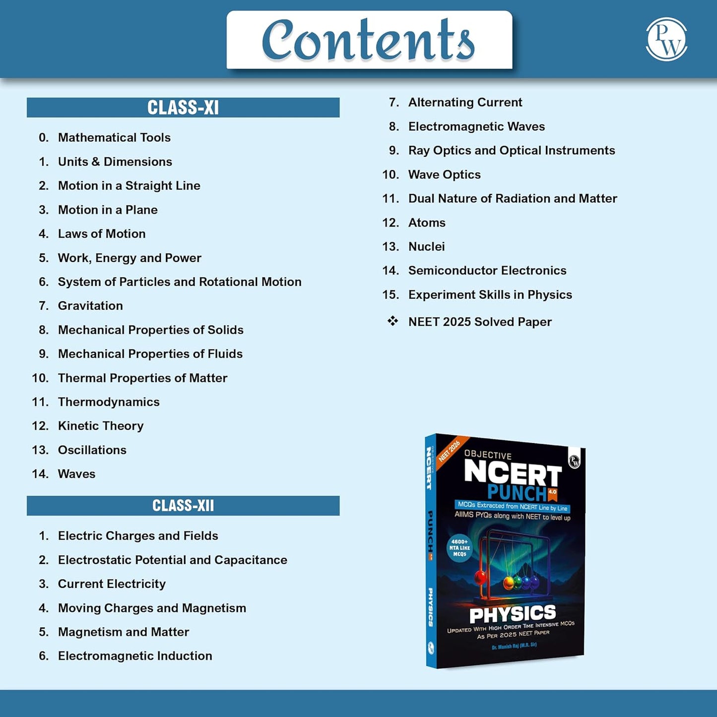 PW Objective NCERT Punch 4.0 – Physics by Dr. Manish Raj (M.R. Sir) NEET 2026 | 4600+ NTA MCQs