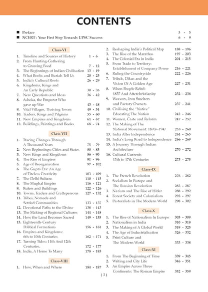 Oswaal NCERT One For All History Classes 6-12 (English Medium)