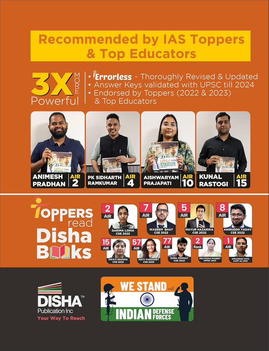 Disha - Errorless 31 Years UPSC Topicwise civil Services IAS Prelims by Dr. Mrunal Patel (16th Edition) English Medium