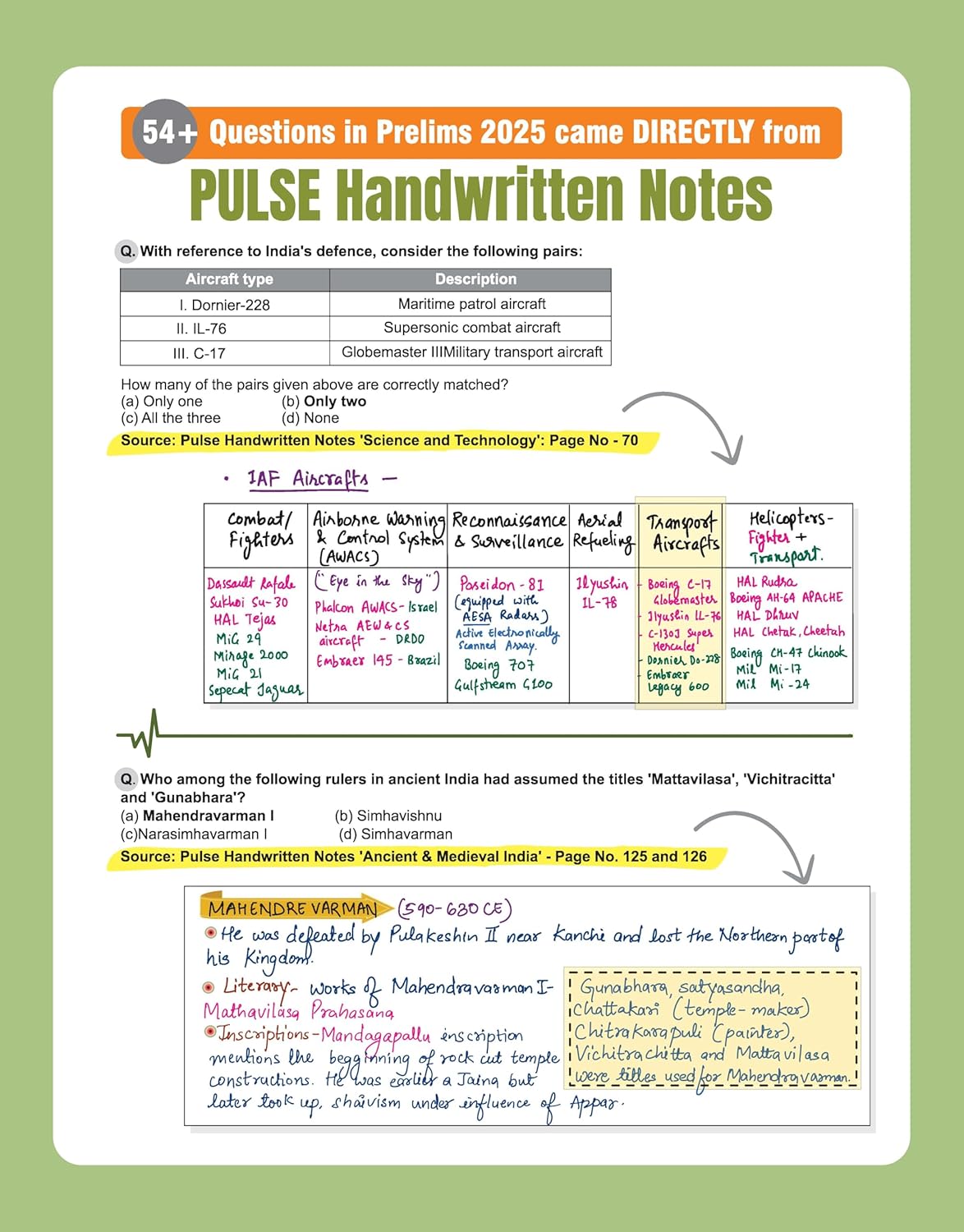 Arihant PULSE 3.0 UPSC Prelims 2026 Handwritten Notes – UPSC Through Maps | English Medium