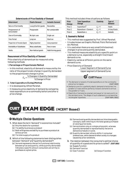 Arihant CUET UG 2026 Economics Chapterwise Notes & Question Bank | English Medium
