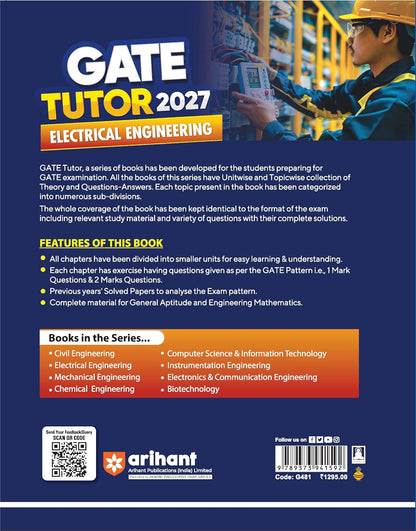 Arihant GATE Tutor Electrical Engineering Exam 2027 By Prashant Bharti, Er. Bhavin Juneja Gaurav Goel | (English Medium)