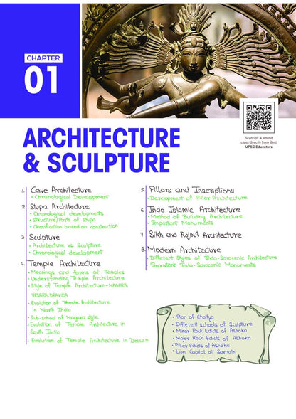 Arihant - PULSE 3.0 UPSC Prelims 2026 Handwritten Notes – Art & Culture | English Medium