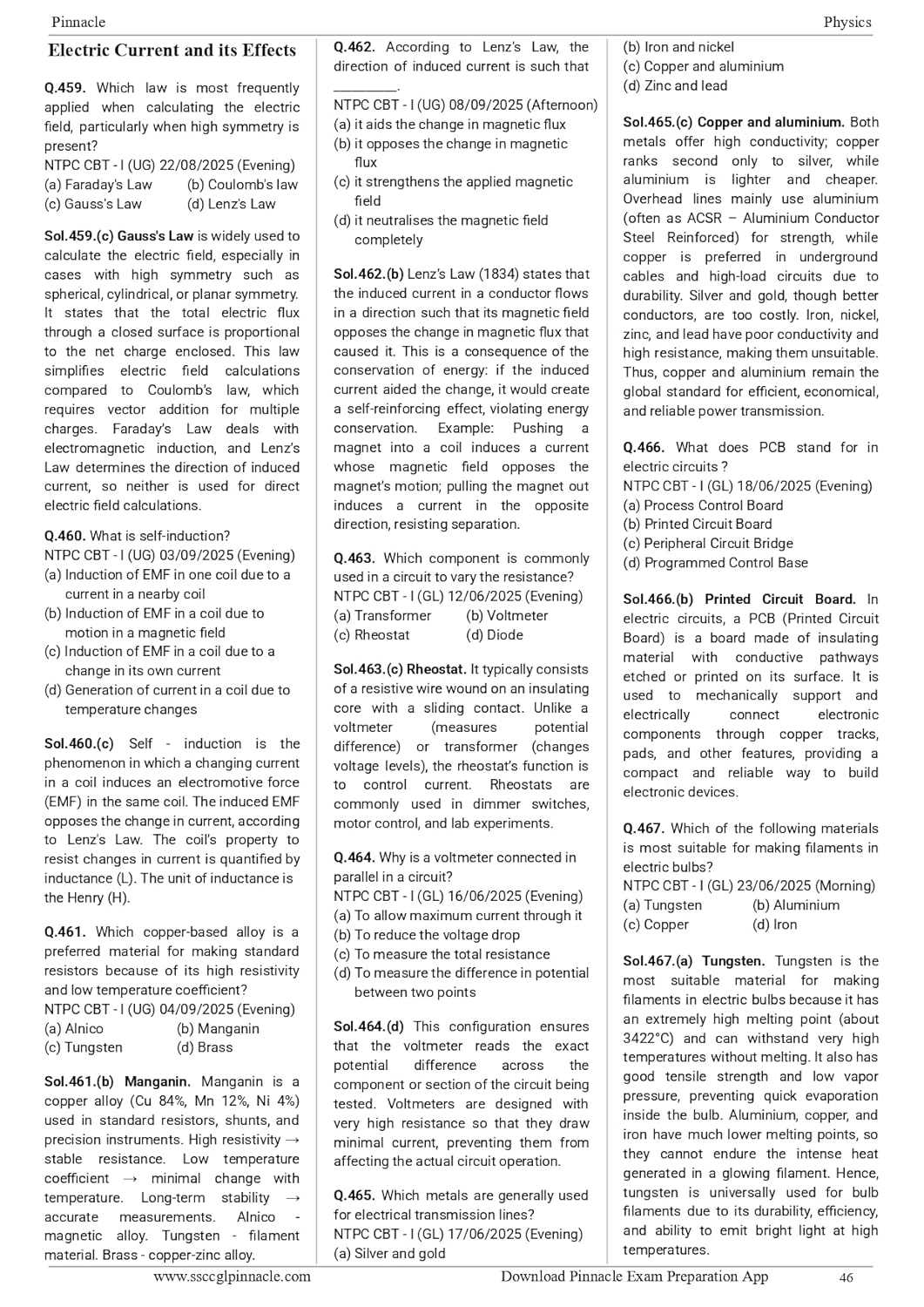 Pinnacle Publication Railway Science 2nd Edition |English Medium