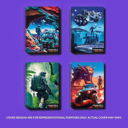 Classmate Pulse 6-Subject Spiral Notebook – 302 Pages, Ruled, Premium Spiral Bound