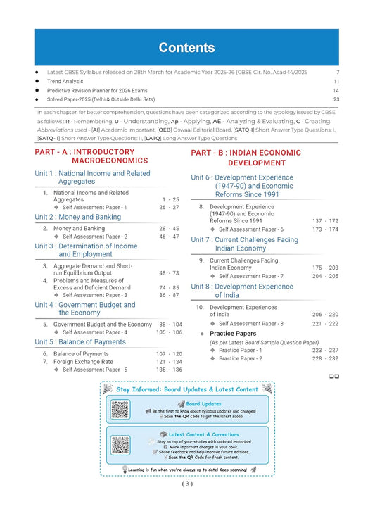 Oswaal CBSE Question Bank Class 12 Economics for Exam 2026