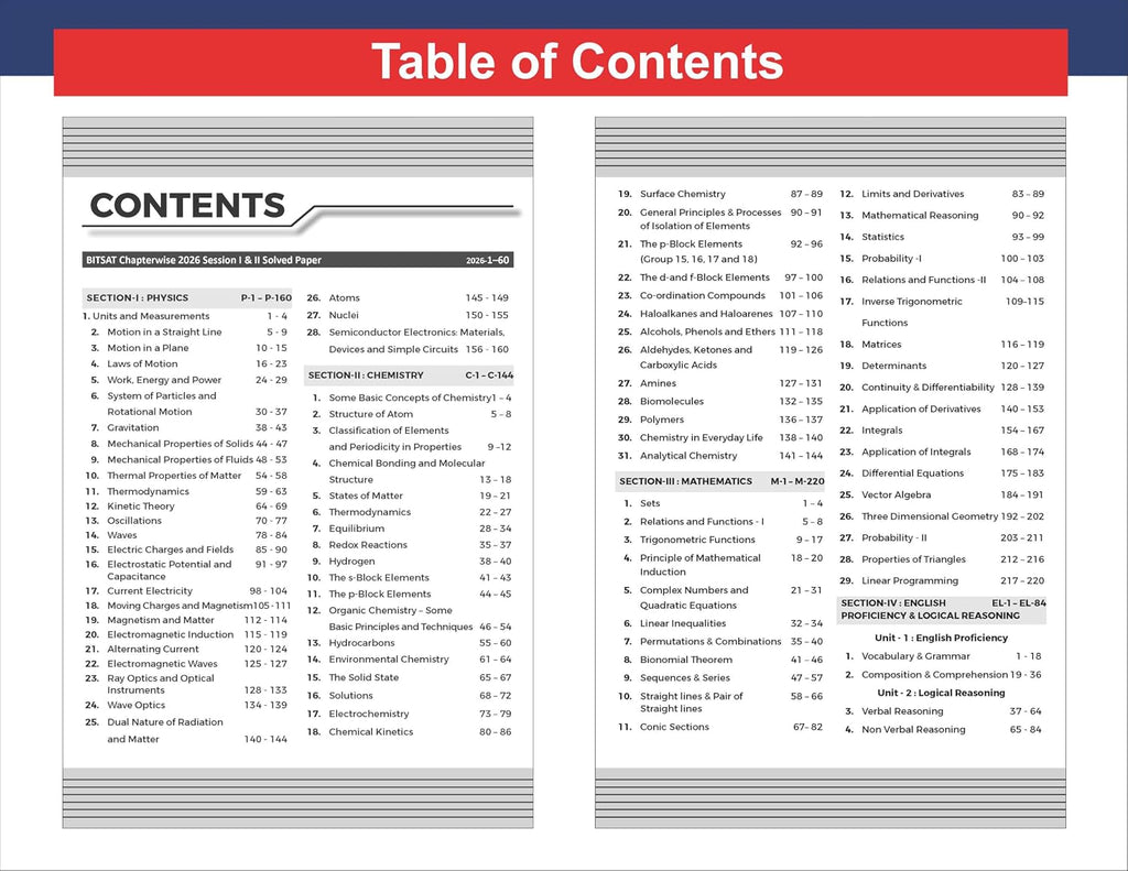 Disha 26 Chapter-wise BITSAT 22 Previous Years Solved Papers (2026–2005) 10th Edition (English Medium)