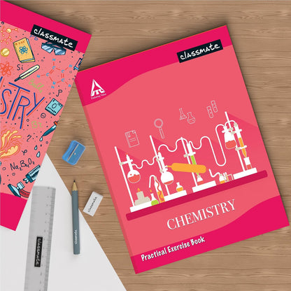 Classmate – Practical Notebook Chemistry Hard Cover, 100 Pages, Single Line & Blank Pages