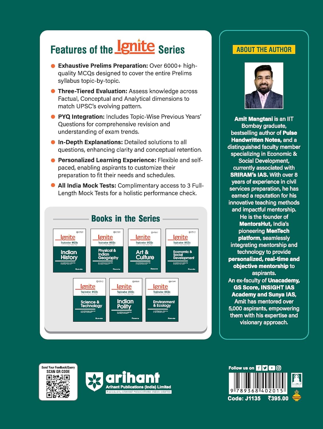 Arihant Ignite Economic and Social Development Topicwise MCQs Pre (English Medium)