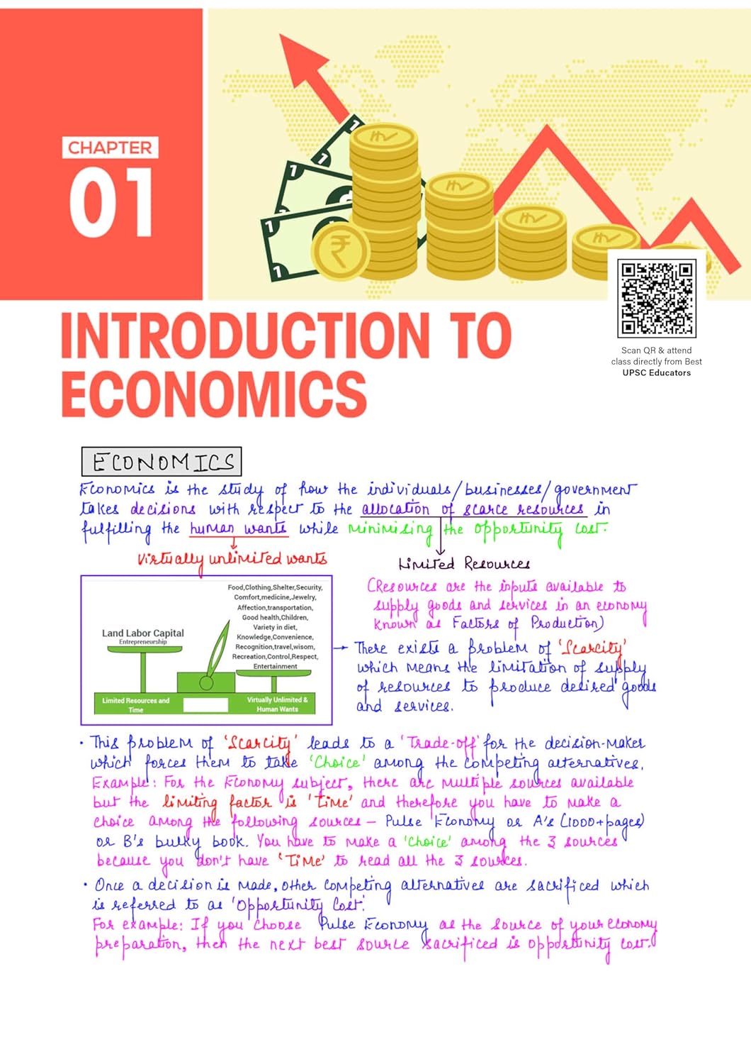 Arihant - PULSE 3.0 UPSC Prelims 2026 Handwritten Notes – Indian Economy | English Medium