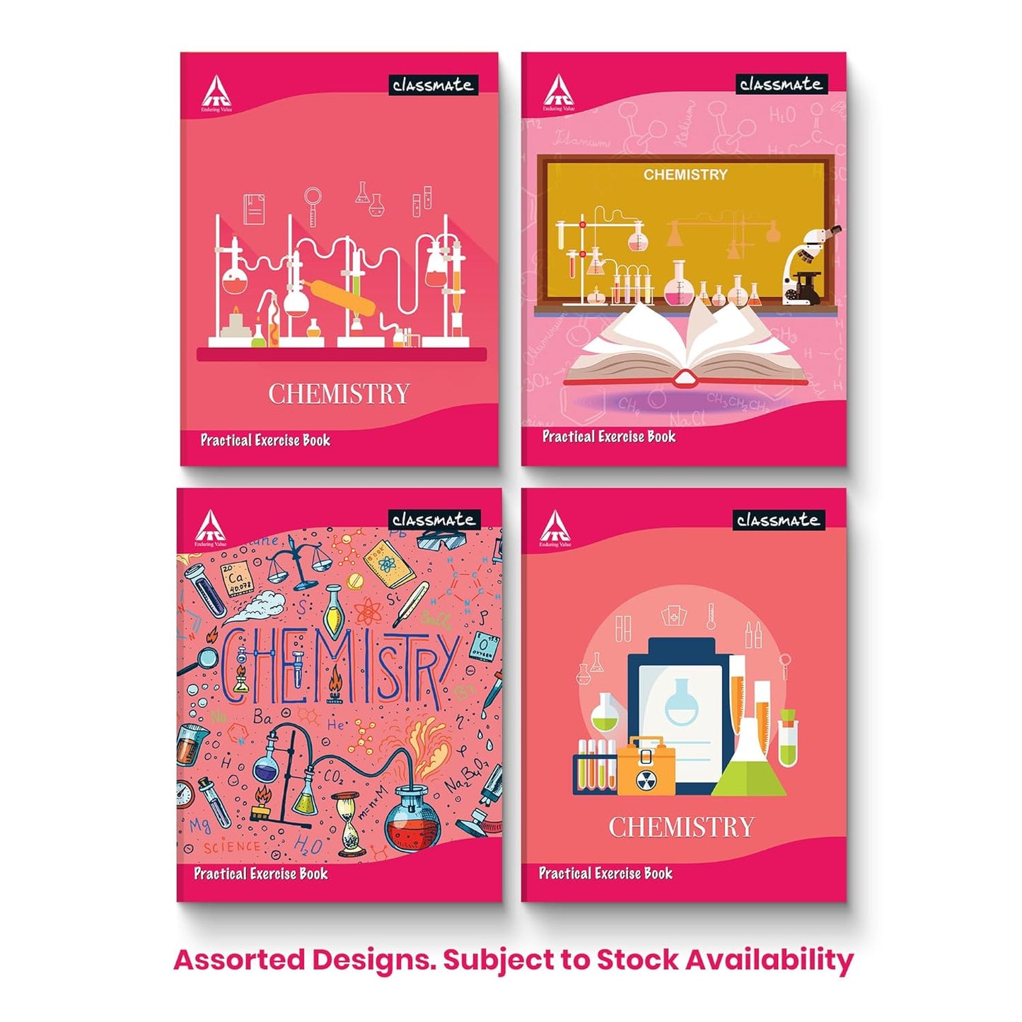 Classmate – Practical Notebook Chemistry Hard Cover, 100 Pages, Single Line & Blank Pages