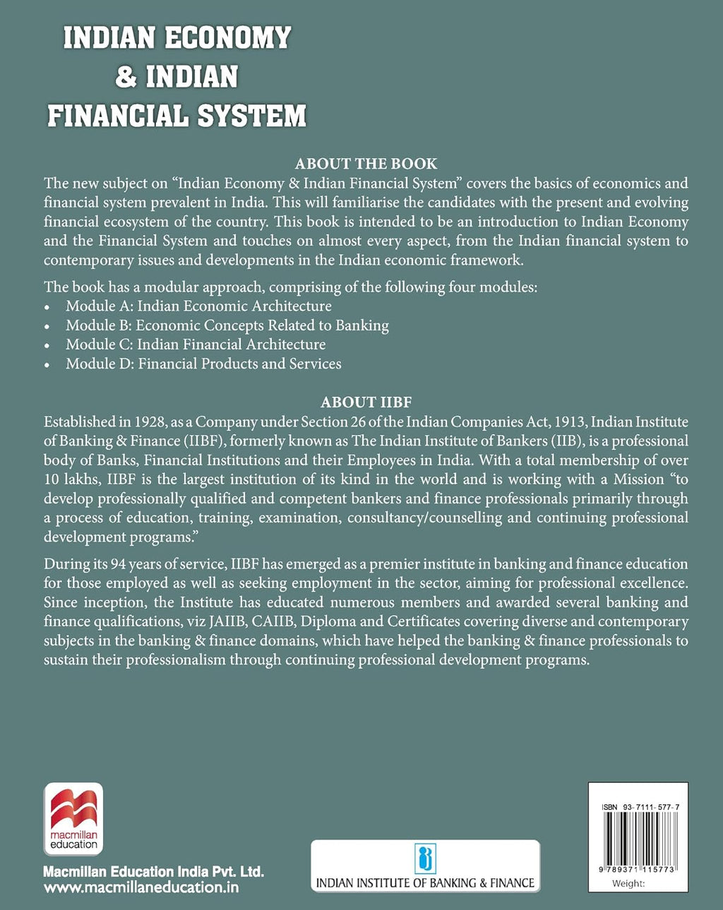 IIBF Indian Economy & Indian Financial System (English Medium)