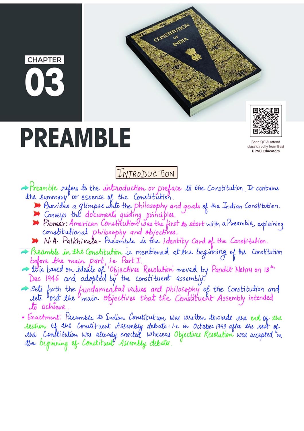 Arihant - PULSE 3.0 UPSC Prelims 2026 Handwritten Notes – Indian Polity | English Medium