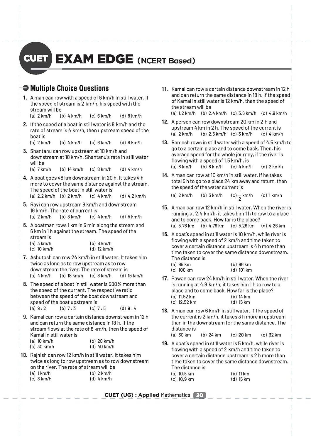 Arihant CUET UG 2026 Applied Mathematics | Chapterwise Notes & Question Bank | English Medium