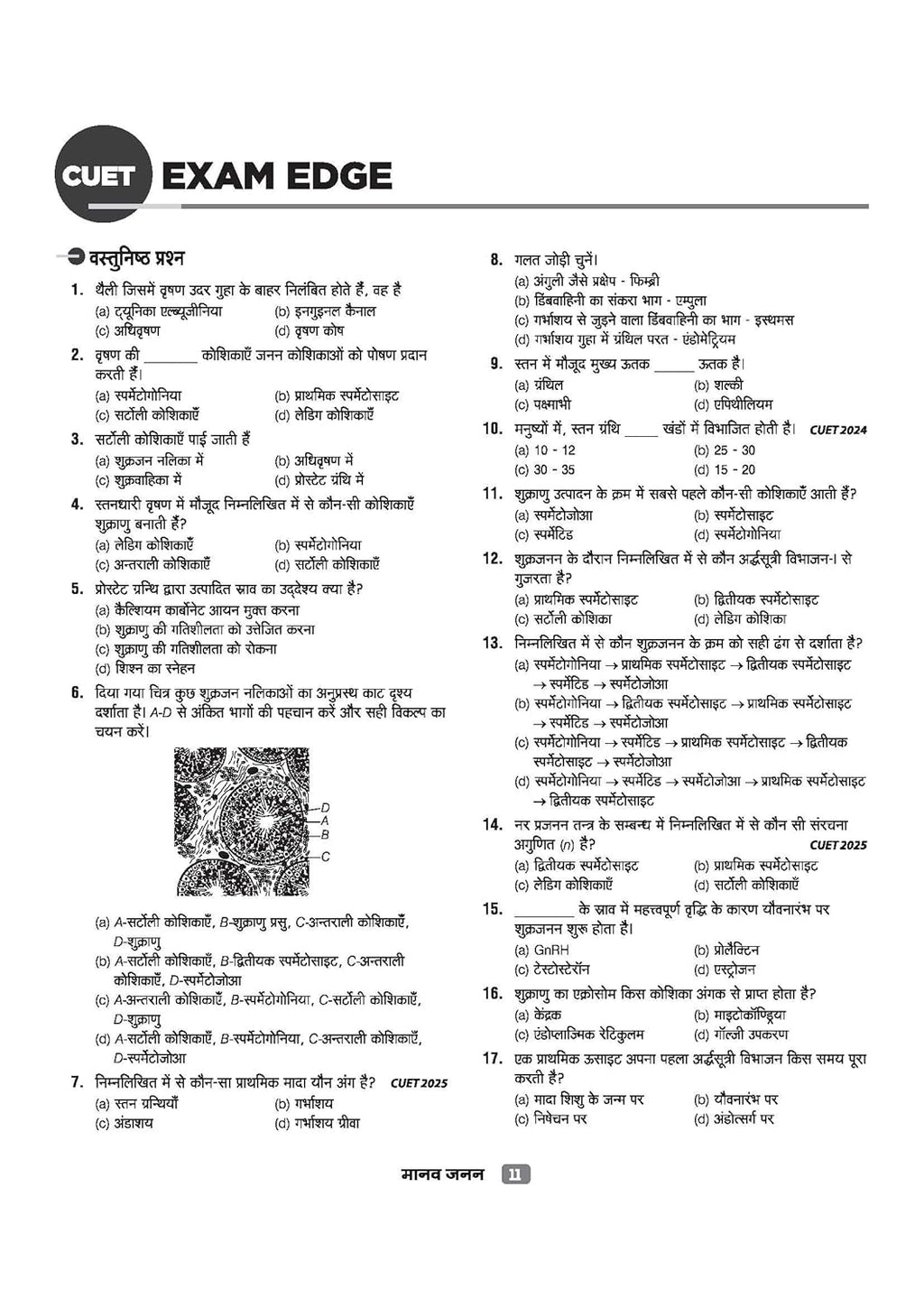Arihant CUET UG 2026 Biology (Jeev Vigyan) Chapterwise Notes & Question Bank | Hindi Medium