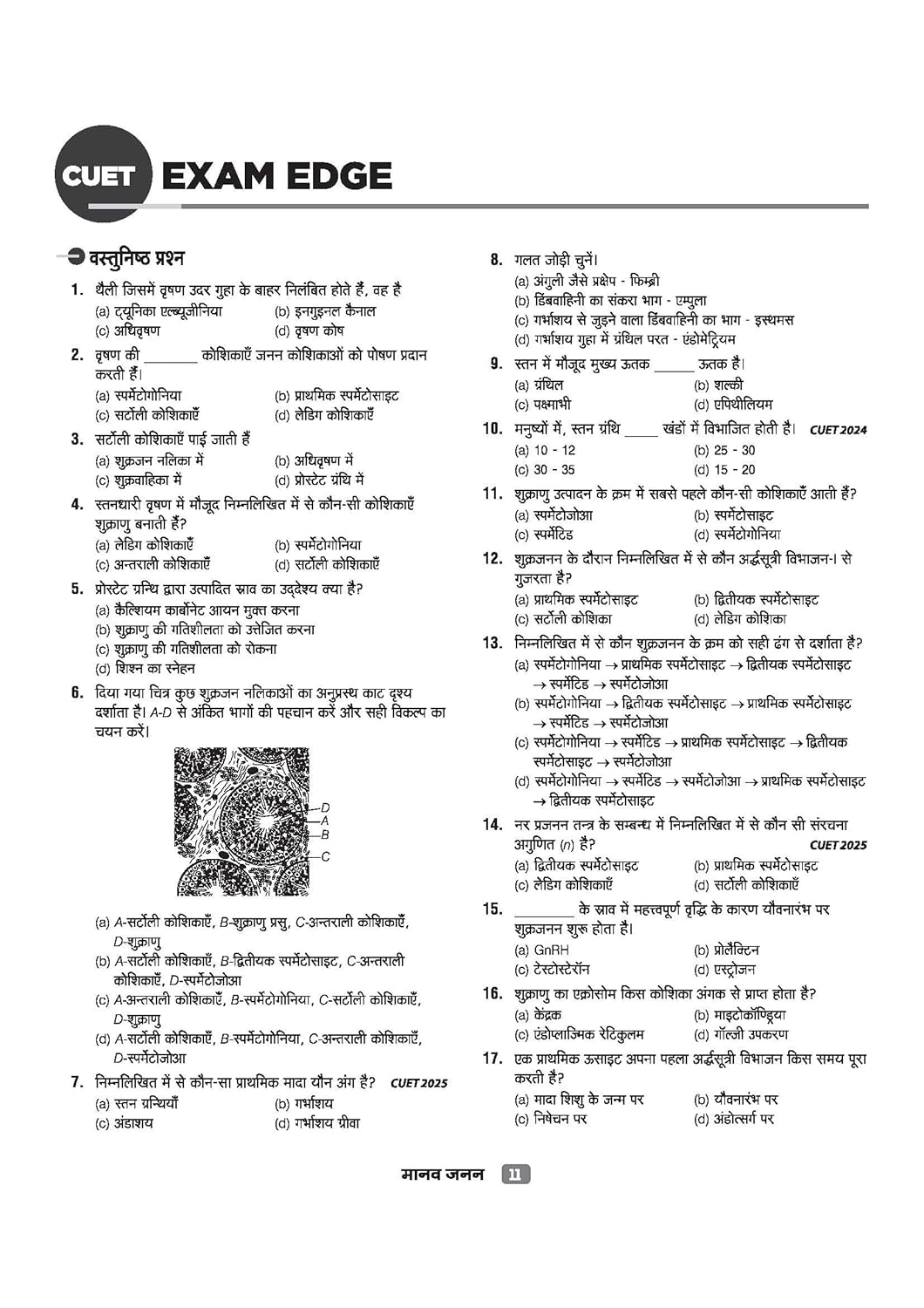 Arihant CUET UG 2026 Biology (Jeev Vigyan) Chapterwise Notes & Question Bank | Hindi Medium