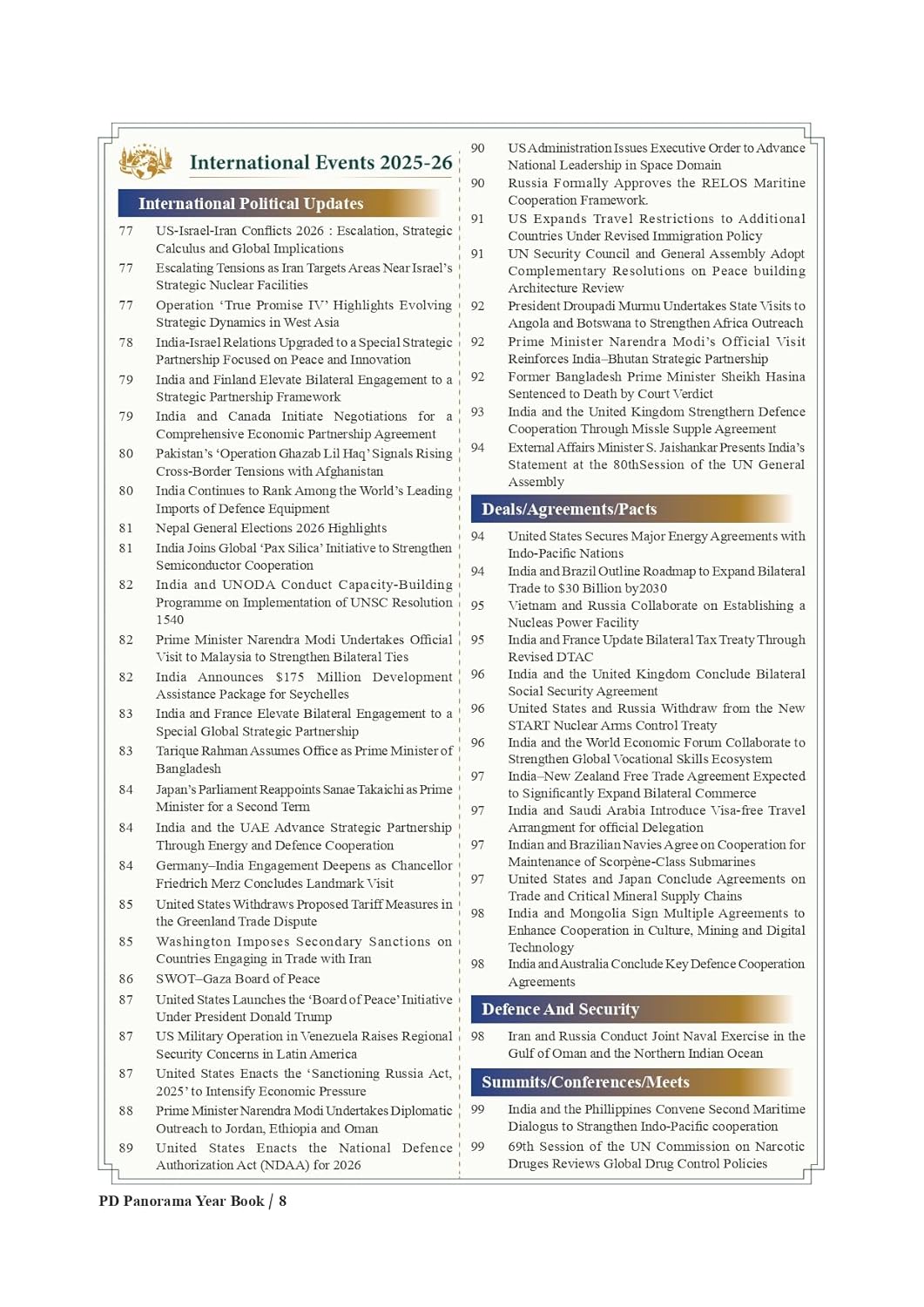 Pratiyogita Darpan Panorama Year Book 2026 Vol 1 (English) | Latest Current Affairs & General Knowledge (Updated till March 2026)