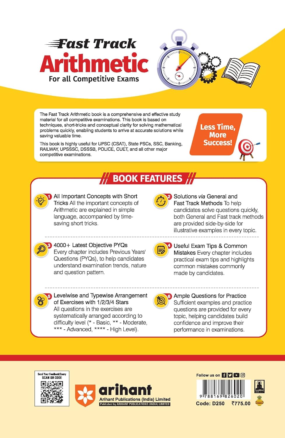 Arihant Fast Track Arithmetic By Rajesh Verma (English Medium)