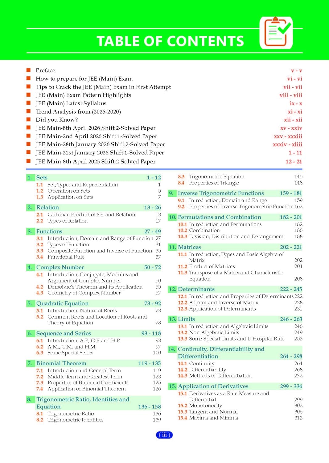 Oswaal NCERT JEE (Main) FLEX Mathematics (English Medium)