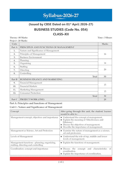Oswaal CBSE Question Bank Class 12 Business Studies (English Medium)