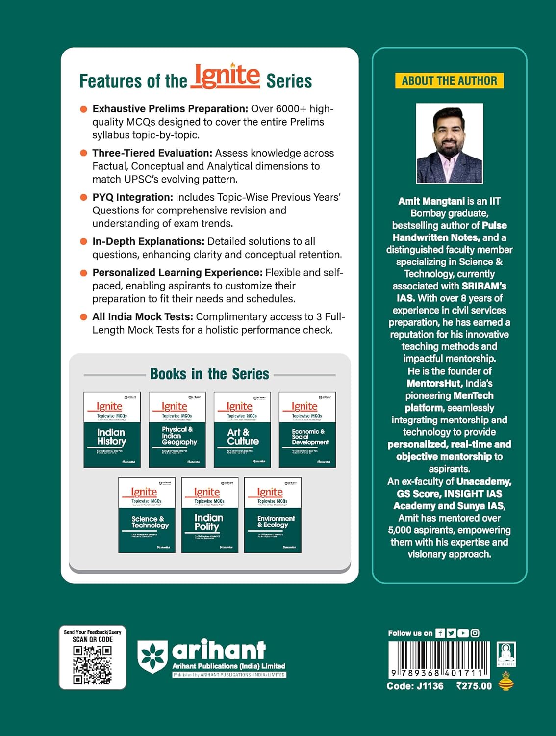 Arihant Ignite Science and Technology Topicwise MCQs Pre (English Medium)