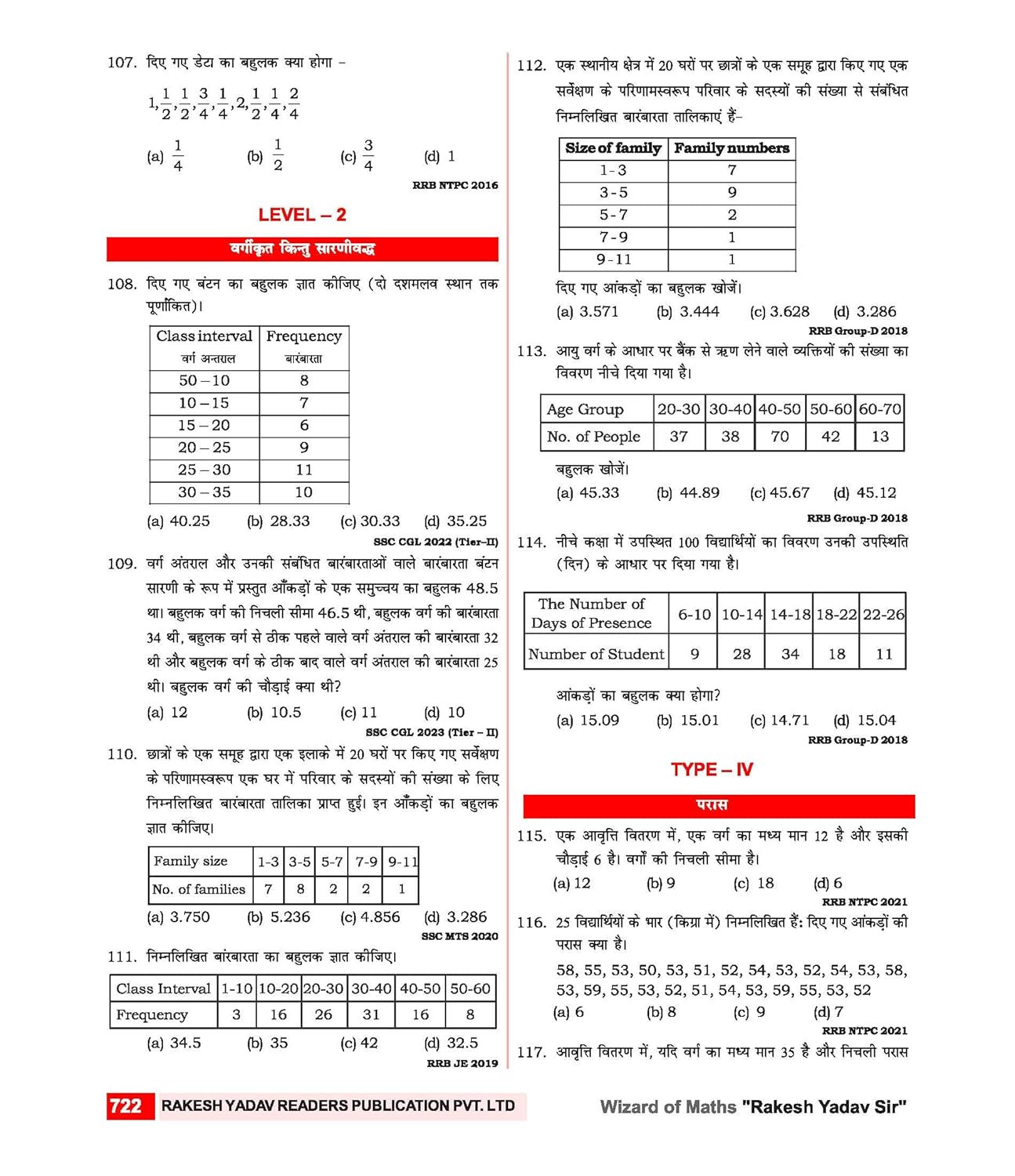 Rakesh - SSC Mathematics (15th Edition) 7300+ MCQs Questions | Hindi Medium