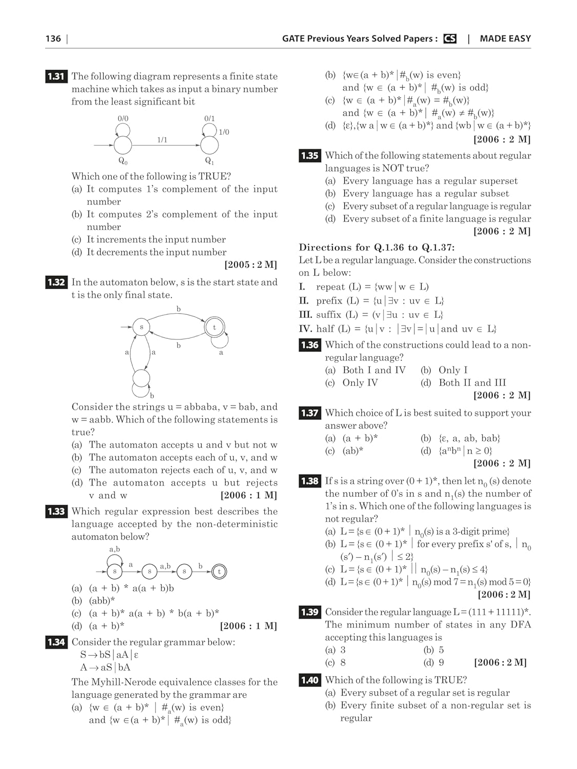 Made Easy GATE 2026 – Previous Solved Papers (Computer Science & Information Technology) English Medium