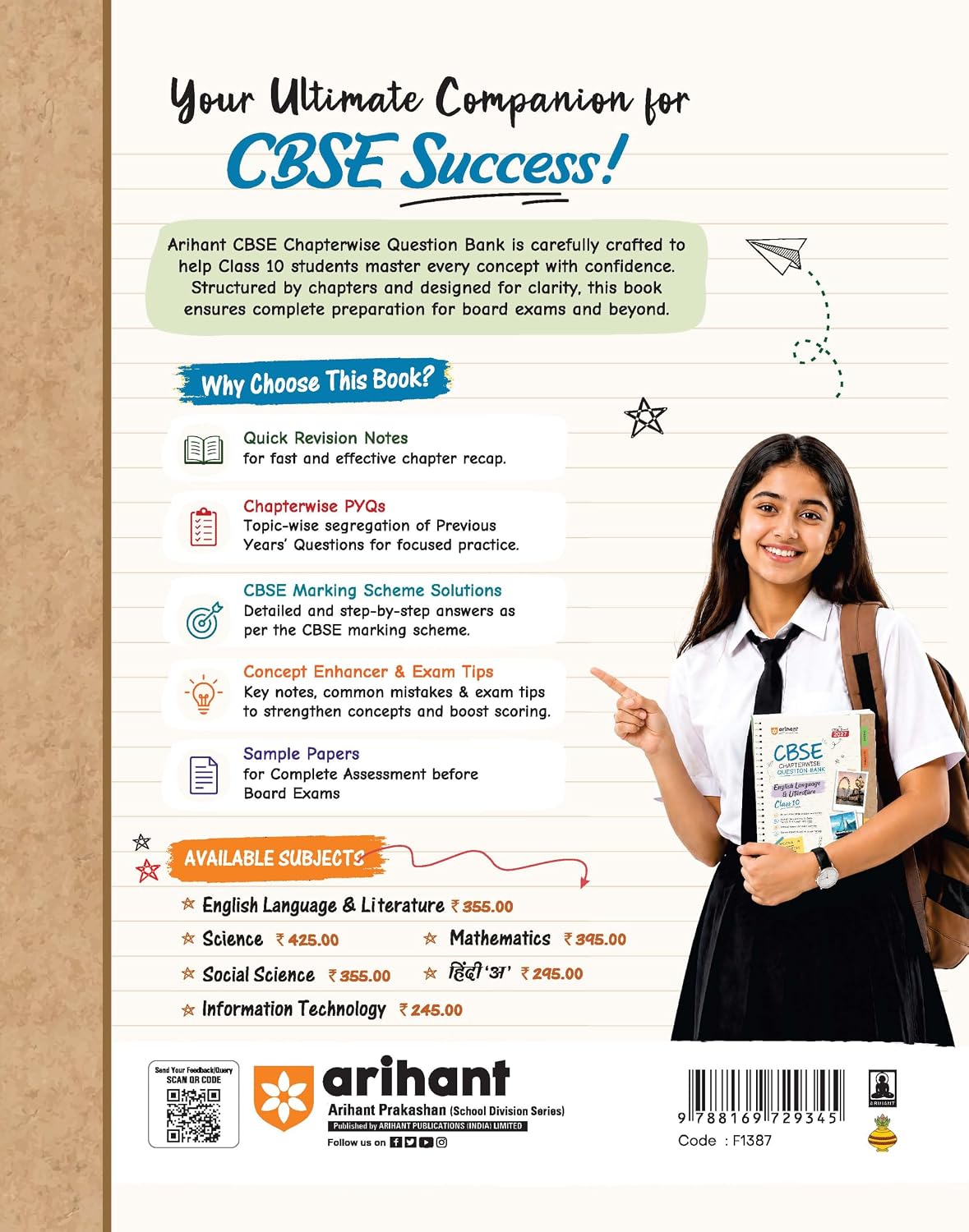 Arihant CBSE Chapterwise Question Bank English Language & Literature Class 10th (2026–2016) Edition 2027 (English Medium)