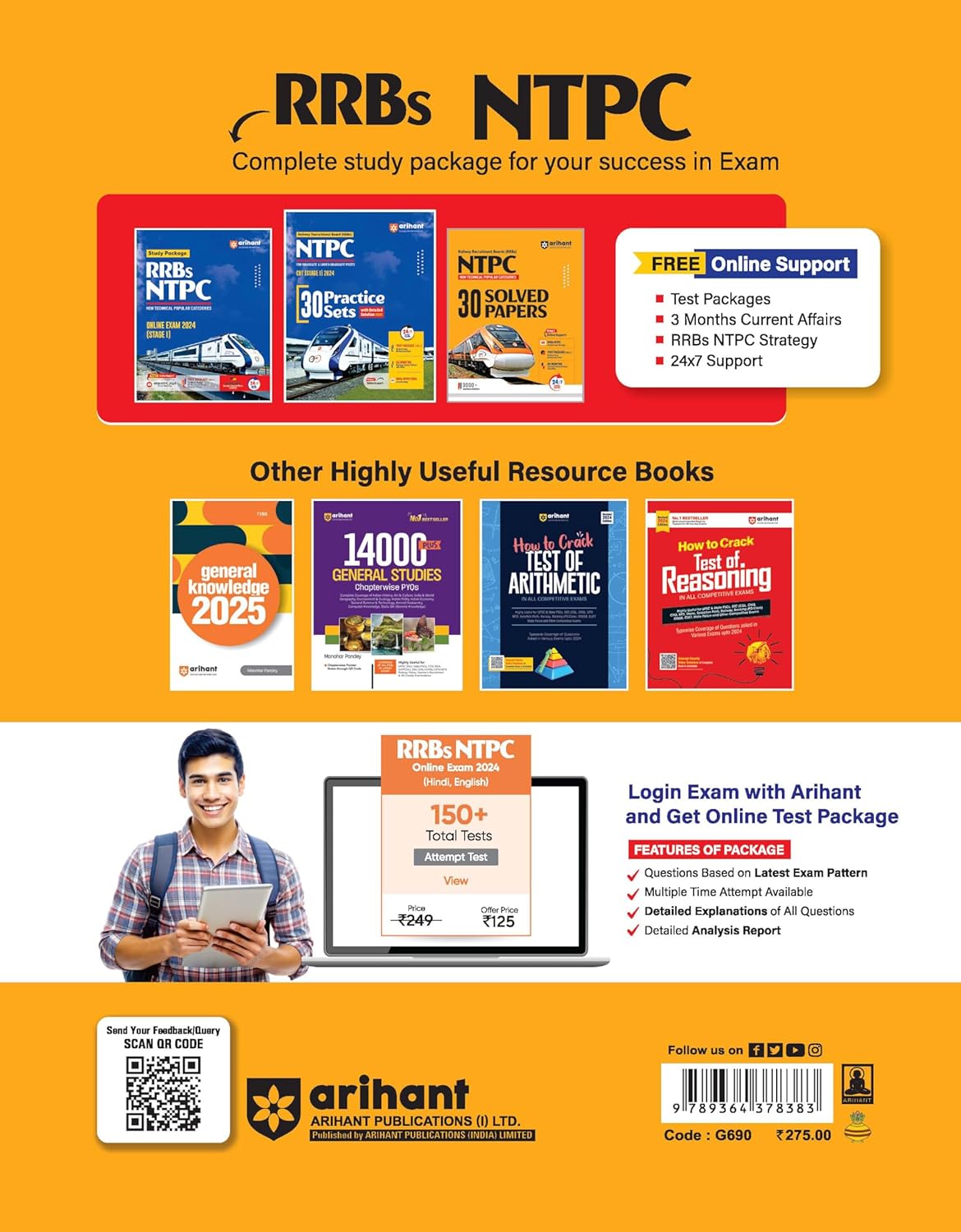 Arihant RRBs NTPC Book 30 Solved Papers(English Medium)