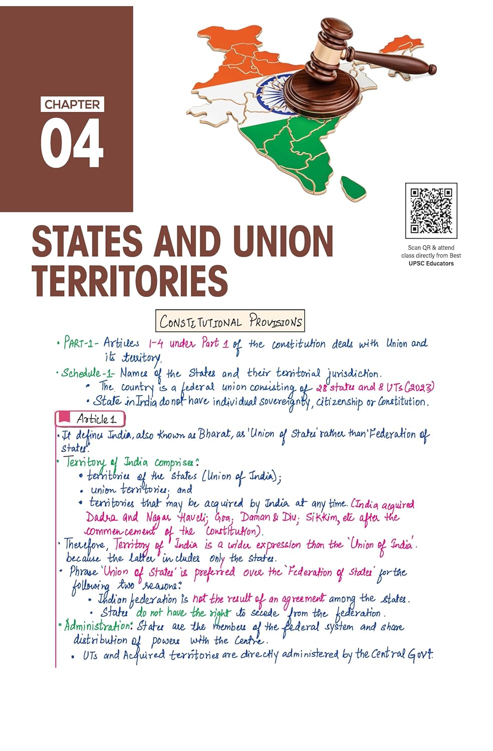 Arihant - PULSE 3.0 UPSC Prelims 2026 Handwritten Notes – Indian Polity | English Medium