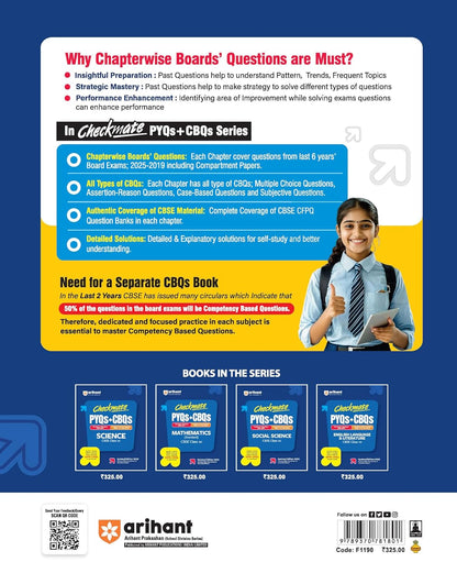 Arihant Checkmate PYQs + CBQs Mathematics (Standard) Class 10 | Updated Edition 2026
