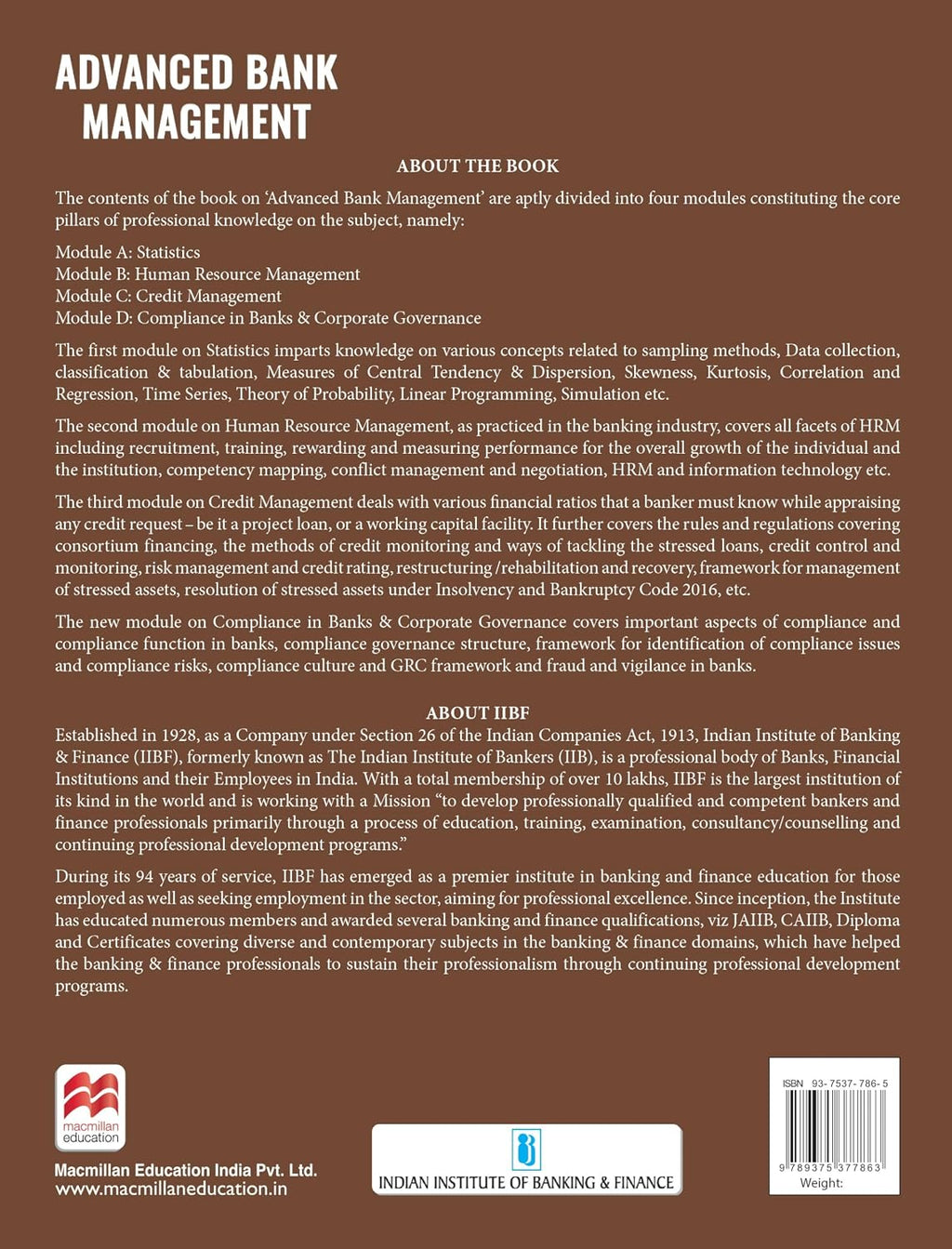 IIBF Advanced Bank Management (English Medium)