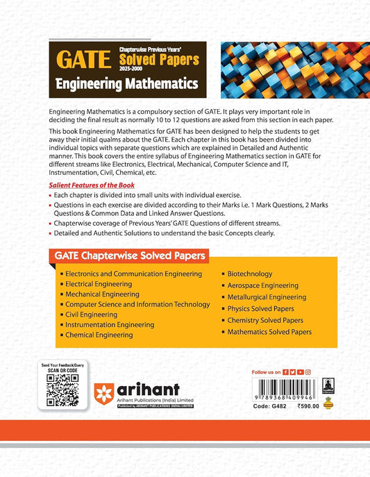 Arihant GATE Engineering Mathematics Chapterwise Previous Years’ Solved Papers By-Abhinav Goel, Suraj Singh ( English)
