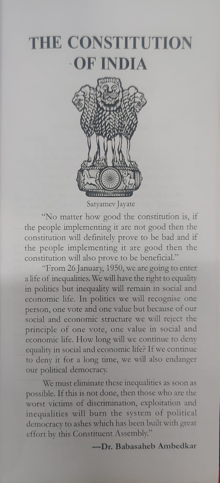 Original Black Classics The Constitution of India by Sahitya Sarowar (English Medium)