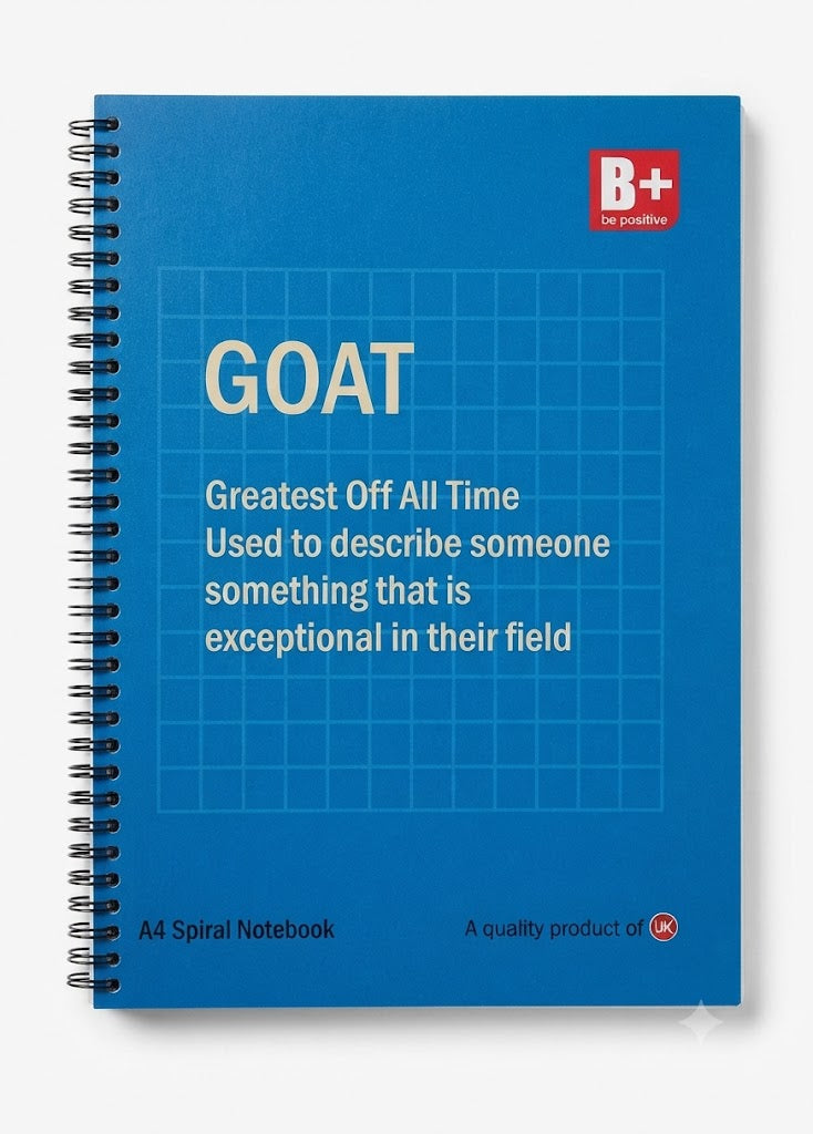 B+ GOAT A4 Spiral Notebook | pages 300 (color my vary)