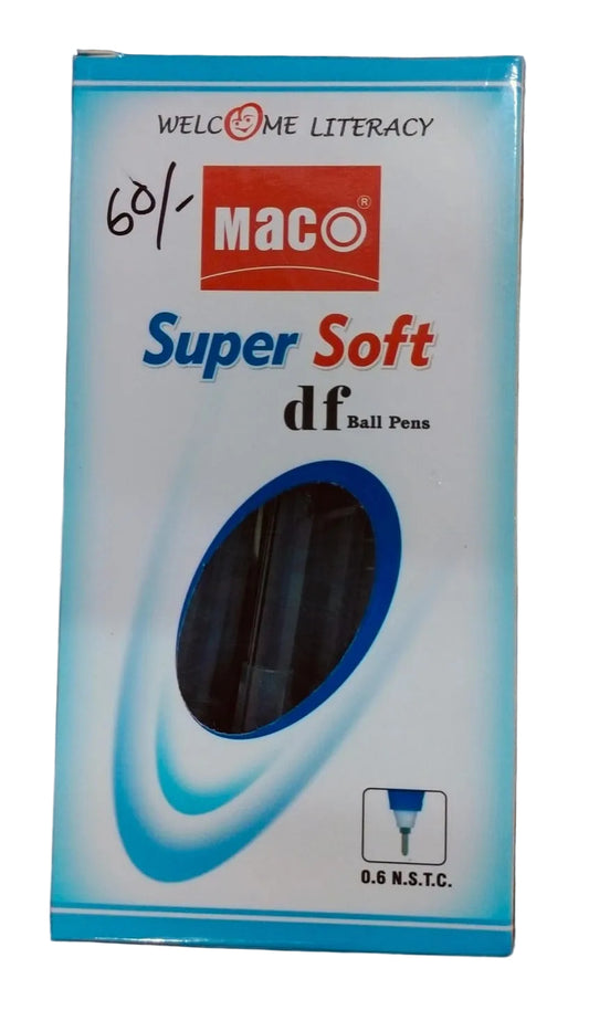 Maco Super Soft DF Black Ball Pen – Pack of 20 Pieces