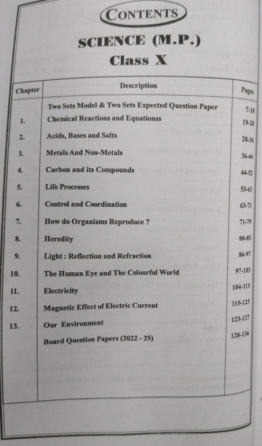 Navbodh Prakashan Class 10 Science 2026 [English]