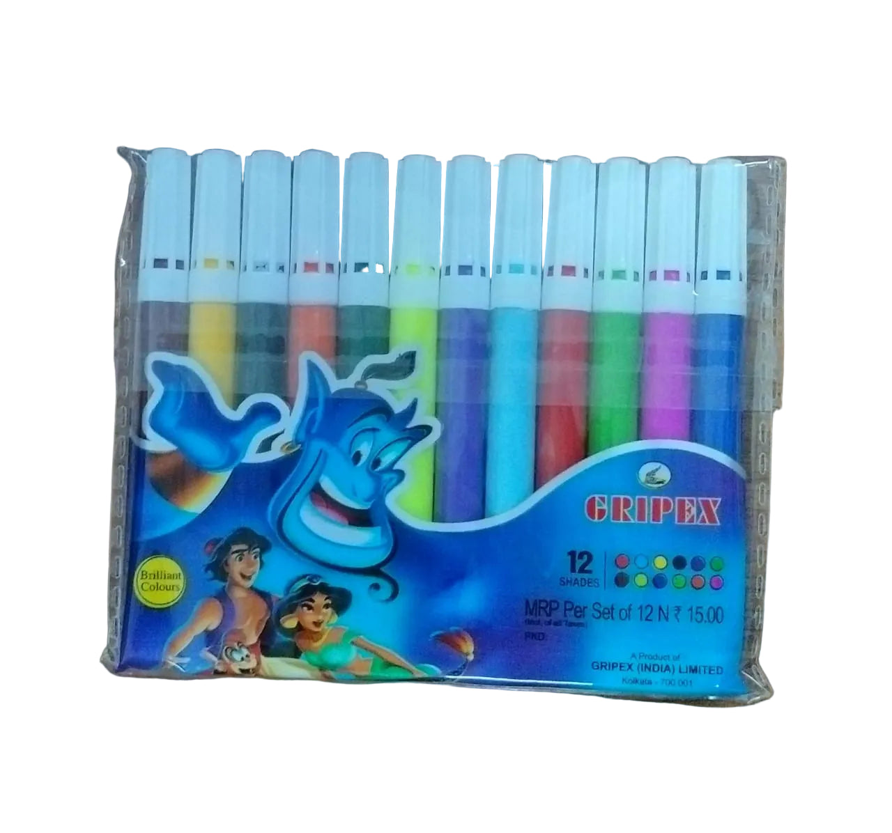 Gripex Mini Water Colour Pens 12 Shades | Bright & Smooth Colour Pens for Kids