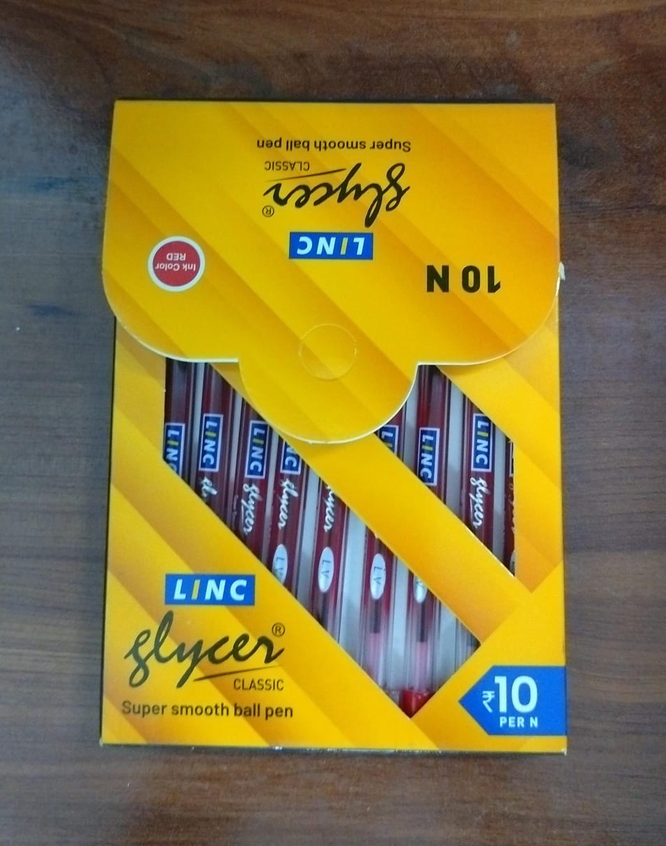 Linc Glycer Classic Super Smooth Ball Pen – Pack of 10 (Red)