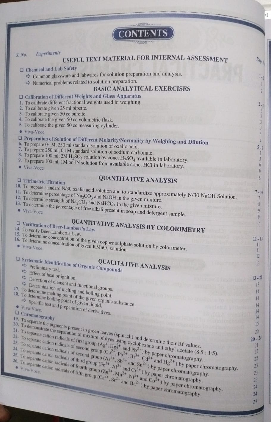 Shivalal Practical Chemistry B.Sc 1st Year – Paper 2 [English]