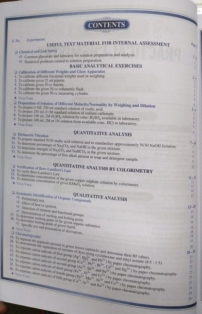 Shivalal Practical Chemistry B.Sc 1st Year – Paper 2 [English]
