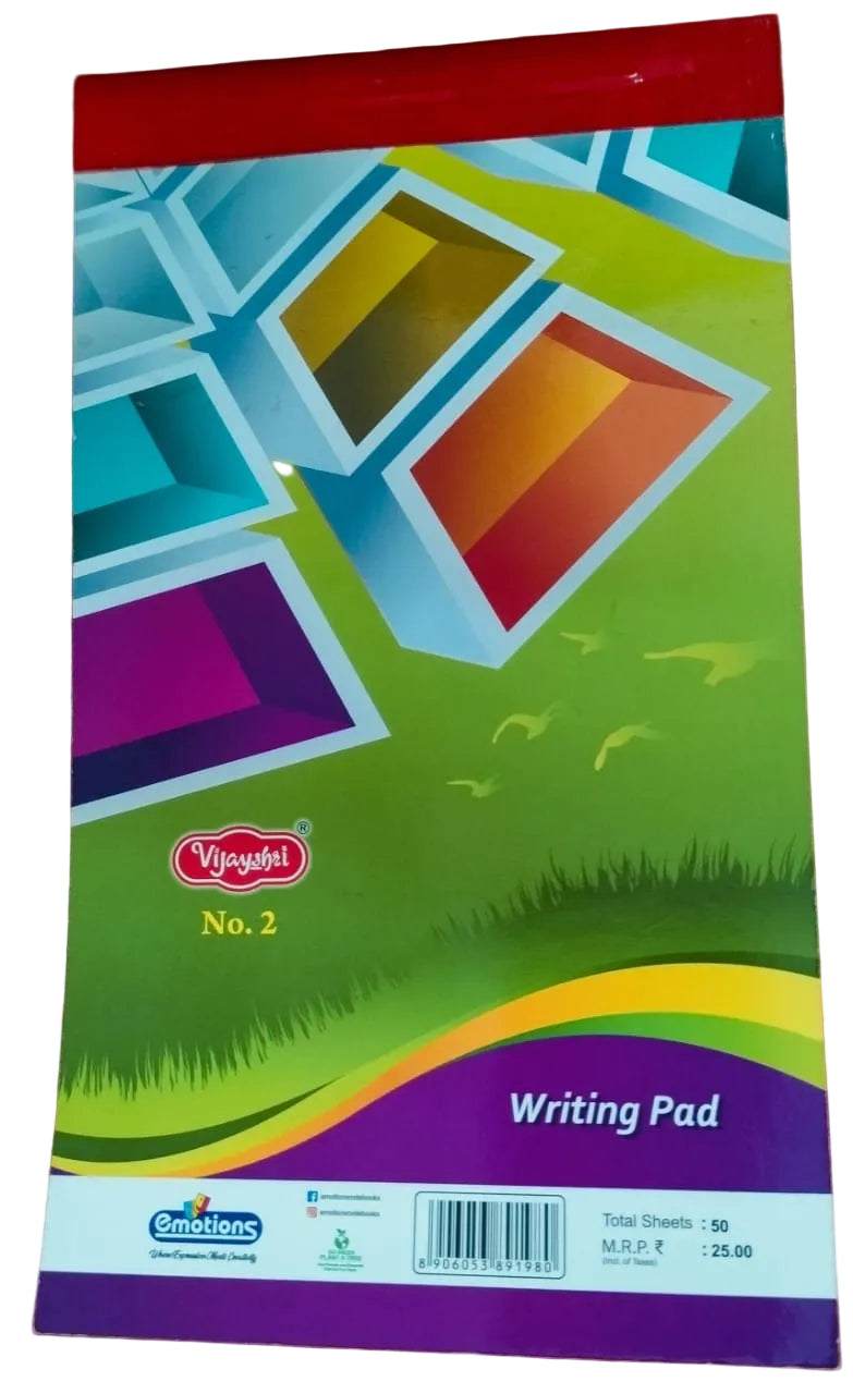 Vijayshri Writing Pad No. 2 – 50 Sheets Plane