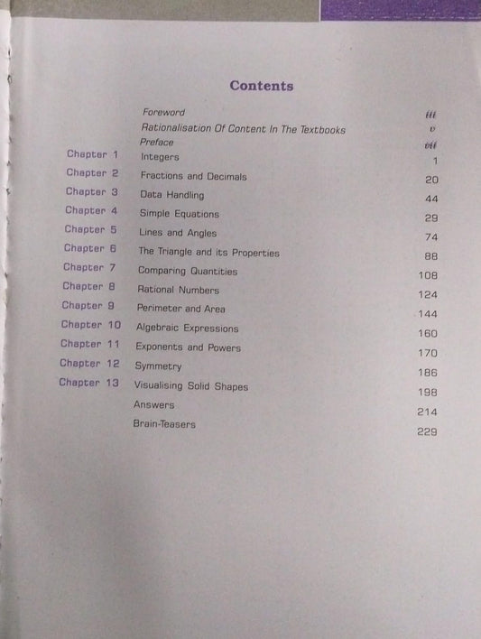 NCERT Mathematics - Class 7 (English Medium)