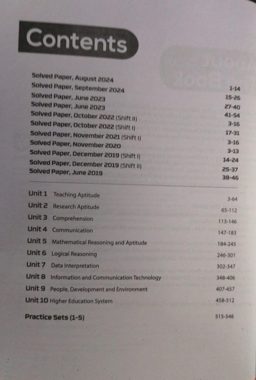 Arihant Publication – NTA UGC Teaching and Research Aptitude General Paper 1 [English]