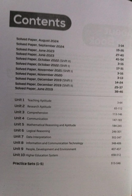 Arihant Publication – NTA UGC Teaching and Research Aptitude General Paper 1 [English]
